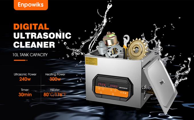 DPF Digital Ultrasonic Cleaner 10L 240W For Industrial Medical 0